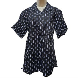 NWOT Men's Black Chris's Stuff Wine Button-Up Dress Shirt
